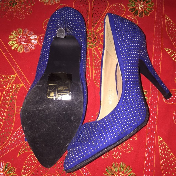 Polka Dot Blue Shoes - Picture 3 of 3